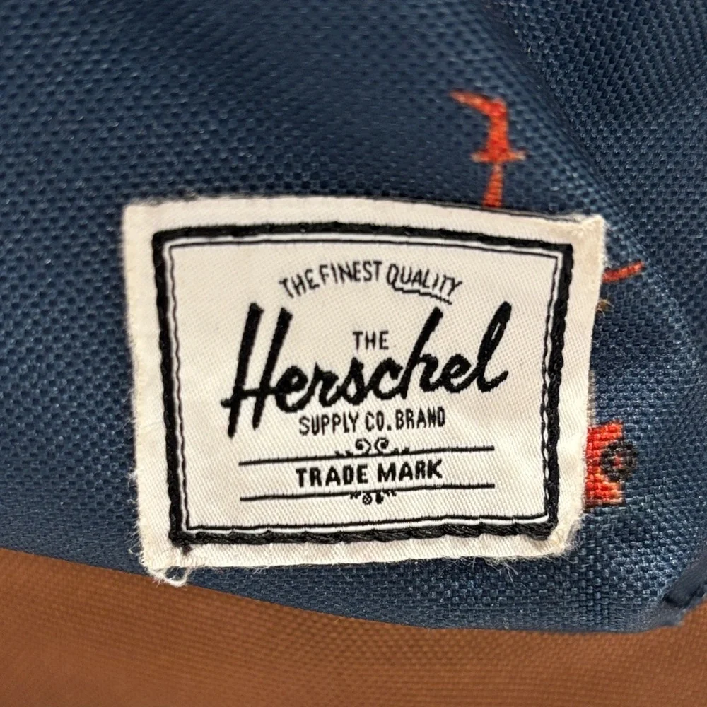 Herschel Supply Co. Kids' Heritage Navy Backpack with Colorful Tug Boat Print